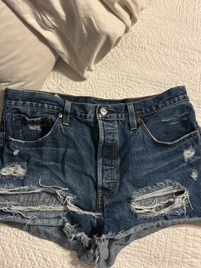 Levi's 501 Dark Blue Denim Shorts